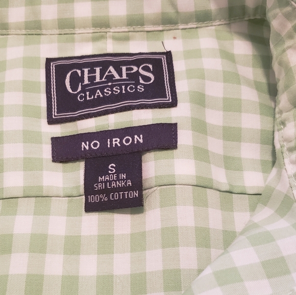 Ralph Lauren Chaps Blouse, Green/White, Sz Sm - Picture 6 of 7